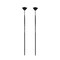 Black Swan Synthetic Red Sable Paint Brushes Fan Sets of 2 - Professional Quality Long Handle Paint Brushes in Assorted Shapes and Sizes for Oil, Heavy Body Media and Acrylic - Artists of All Levels